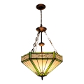 BRILAGI - Tiffany vitrázs csillár láncon EMERALD 3xE27/60W/230V Ø 50 cm