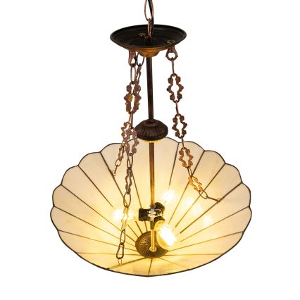 Brilagi - Tiffany-vitrázs csillár láncon FOLIA 3xE27/60W/230V Ø 50 cm