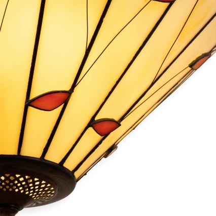 Brilagi - Tiffany-vitrázs csillár láncon FOLIA 3xE27/60W/230V Ø 50 cm