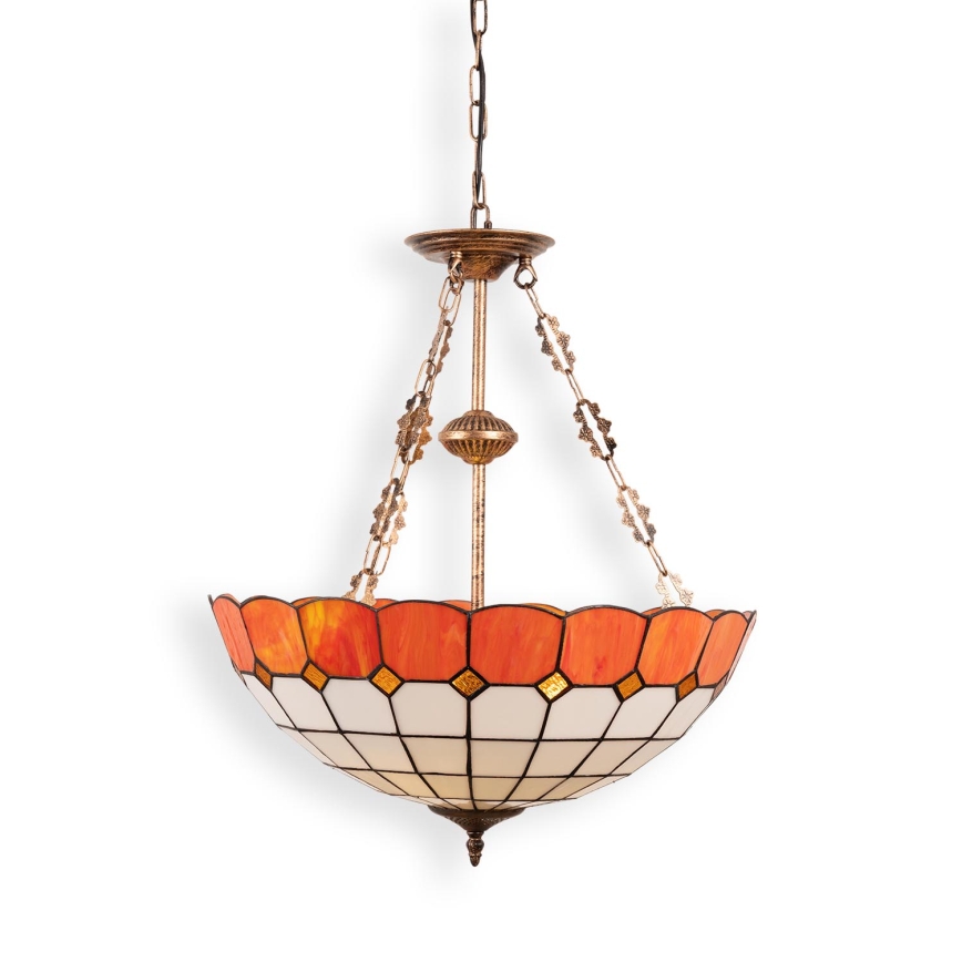Brilagi - Tiffany vitrázs csillár láncon SIENNA 3xE27/60W/230V átm. 50 cm