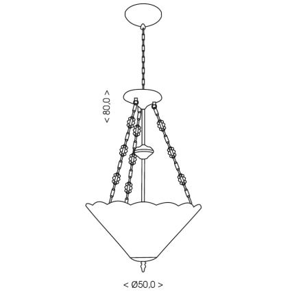 Brilagi - Tiffany vitrázs csillár láncon SUNFLOWER 3xE27/60W/230V átm. 50 cm