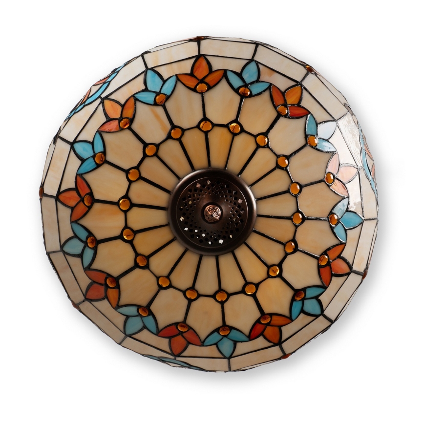 Brilagi - Tiffany vitrázs csillár láncra szerelve MIRABELLA 3xE27/60W/230V átm. 50 cm