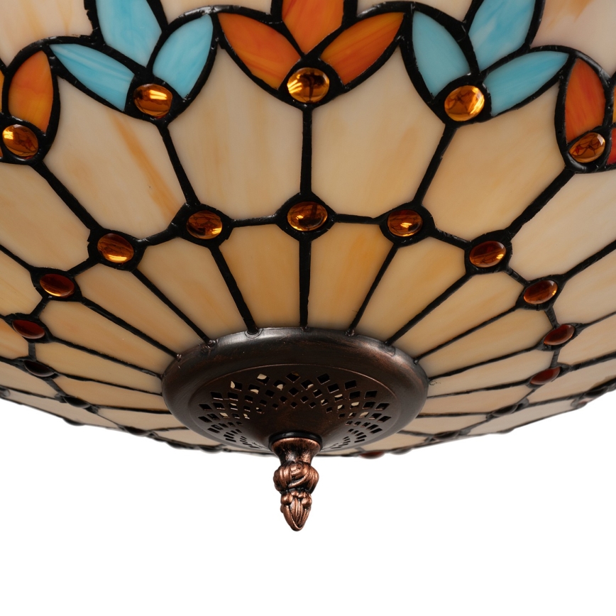 Brilagi - Tiffany vitrázs csillár láncra szerelve MIRABELLA 3xE27/60W/230V átm. 50 cm