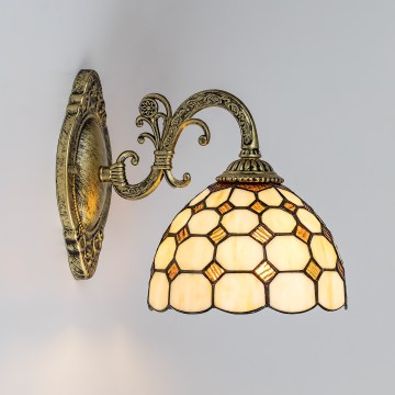 Brilagi - Tiffany vitrázs fali lámpa DORAN 1xE27/40W/230V