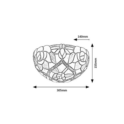 Brilagi - Tiffany vitrázs fali lámpa GARLAN 1xE14/40W/230V