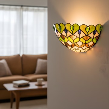 Brilagi - Tiffany-vitrázs fali lámpa MARGARET 1xE27/40W/230V