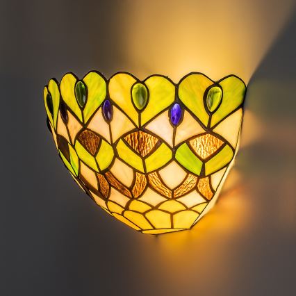 Brilagi - Tiffany-vitrázs fali lámpa MARGARET 1xE27/40W/230V