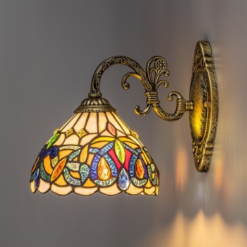 Brilagi - Tiffany vitrázs falilámpa LUISA 1xE27/40W/230V