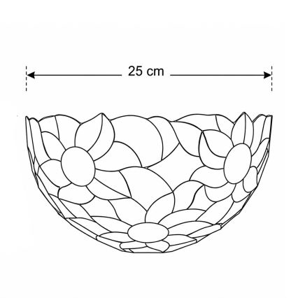 Brilagi - Tiffany-vitrázs falilámpa SUNFLOWER 1xE14/40W/230V