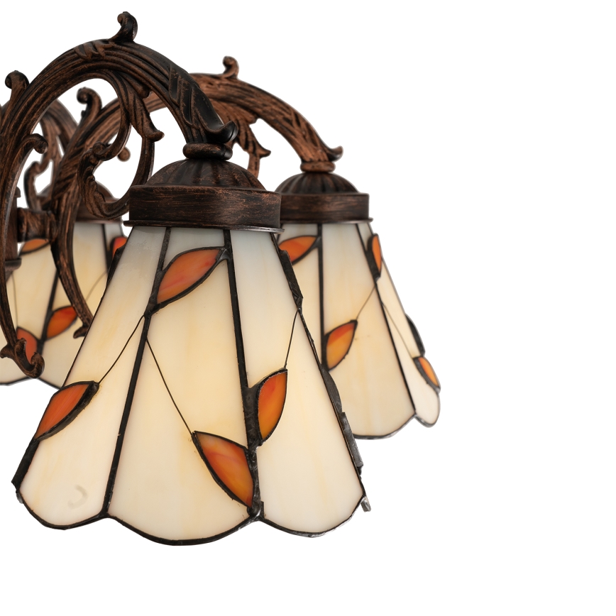 Brilagi - Tiffany vitrázs felületre szerelt csillár FOLIA 6xE27/60W/230V átmérő 60 cm