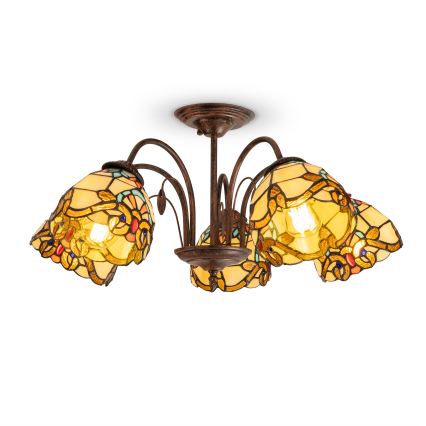 Brilagi - Tiffany-vitrázs felületre szerelt csillár MIRABELLA 3xE27/60W/230V átm. 60 cm