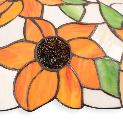 Brilagi - Tiffany vitrázs láncos csillár SUNFLOWER 1x E27/60W/230V Ø 40 cm