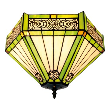 BRILAGI - Tiffany vitrázs mennyezeti lámpa EMERALD 2xE27/60W/230V átm. 40 cm
