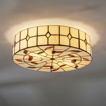BRILAGI - Tiffany vitrázs mennyezeti lámpa FOLIA 2xE27/60W/230V átm. 40 cm