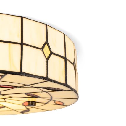 Brilagi - Tiffany vitrázs mennyezeti lámpa FOLIA 3xE27/60W/230V átm. 40 cm