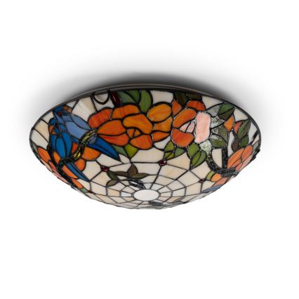 Brilagi - Tiffany vitrázs mennyezeti lámpa JUNGLE 2xE27/60W/230V átm. 40 cm