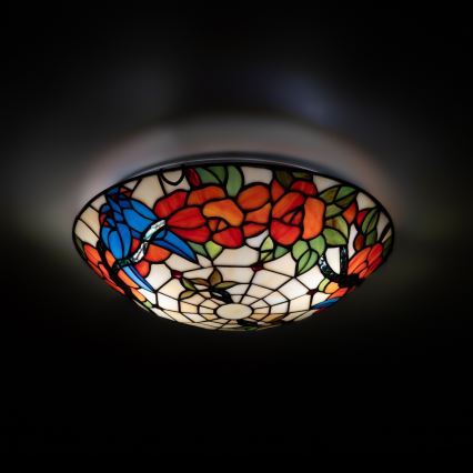 Brilagi - Tiffany vitrázs mennyezeti lámpa JUNGLE 2xE27/60W/230V átm. 40 cm