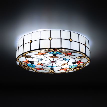 Brilagi - Tiffany vitrázs mennyezeti lámpa MIRABELLA 3xE27/60W/230V átm. 40 cm