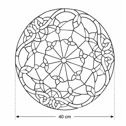 Brilagi - Tiffany vitrázs mennyezeti lámpa MIRABELLA 3xE27/60W/230V átm. 40 cm