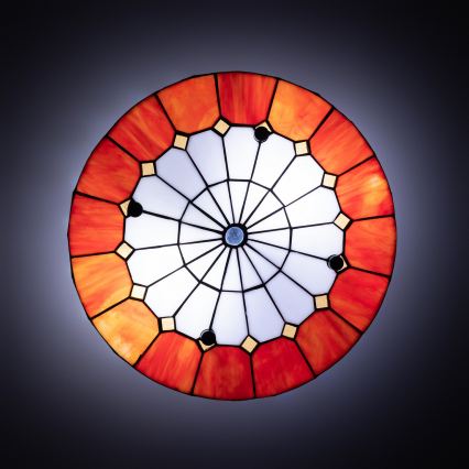 Brilagi - Tiffany vitrázs mennyezeti lámpa SIENNA 3xE27/60W/230V, átmérő 40 cm