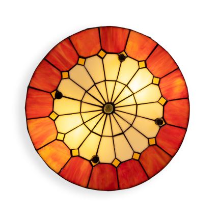 Brilagi - Tiffany vitrázs mennyezeti lámpa SIENNA 3xE27/60W/230V, átmérő 40 cm