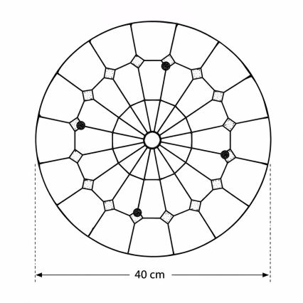 Brilagi - Tiffany vitrázs mennyezeti lámpa SIENNA 3xE27/60W/230V, átmérő 40 cm