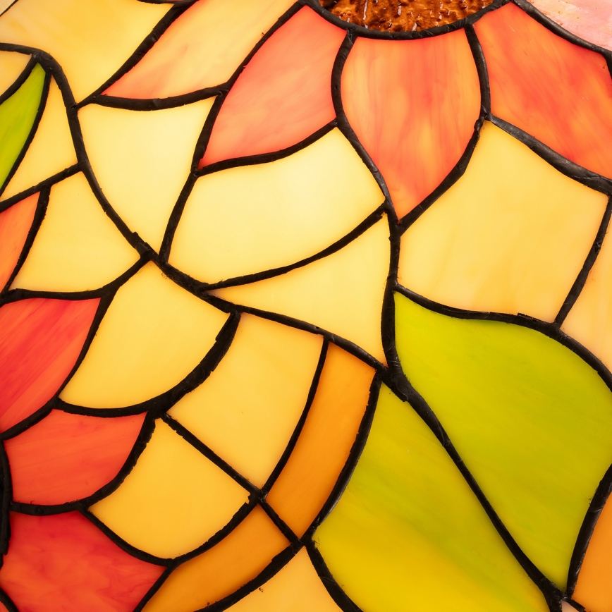 Brilagi - Tiffany vitrázs mennyezeti lámpa SUNFLOWER 2xE27/60W/230V átm. 40 cm