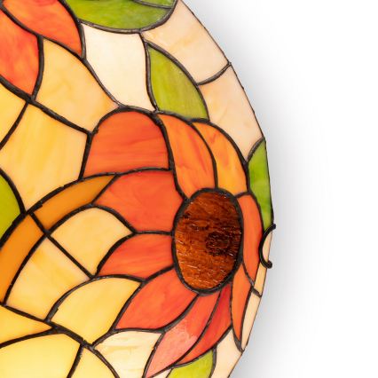 Brilagi - Tiffany vitrázs mennyezeti lámpa SUNFLOWER 2xE27/60W/230V átm. 40 cm