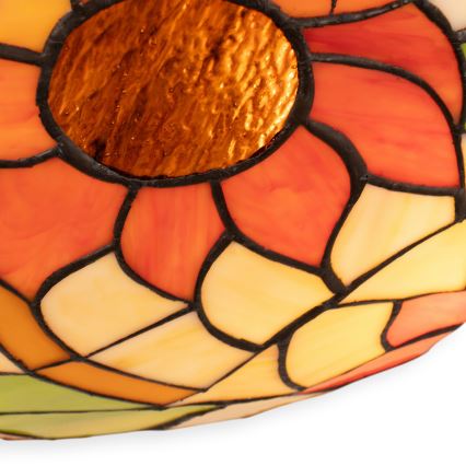 Brilagi - Tiffany vitrázs mennyezeti lámpa SUNFLOWER 2xE27/60W/230V átm. 40 cm