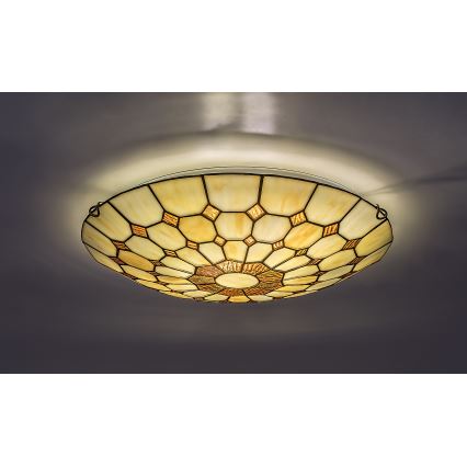 Brilagi - Tiffany vitrázs mennyezeti lámpatest DORAN 2xE27/60W/230V