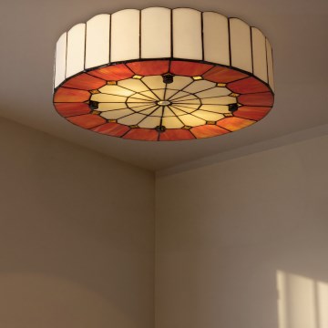 BRILAGI - Tiffany vitrázsos mennyezeti lámpa SIENNA 2xE27/60W/230V átm. 40 cm