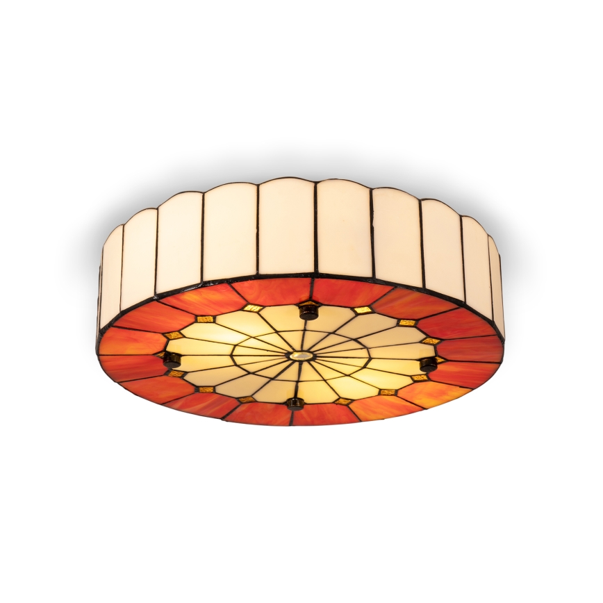 BRILAGI - Tiffany vitrázsos mennyezeti lámpa SIENNA 2xE27/60W/230V átm. 40 cm