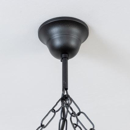 Brilagi - TIMONA láncos csillár, 8xE14/40W/230V, átmérő 70 cm, bükk/dió