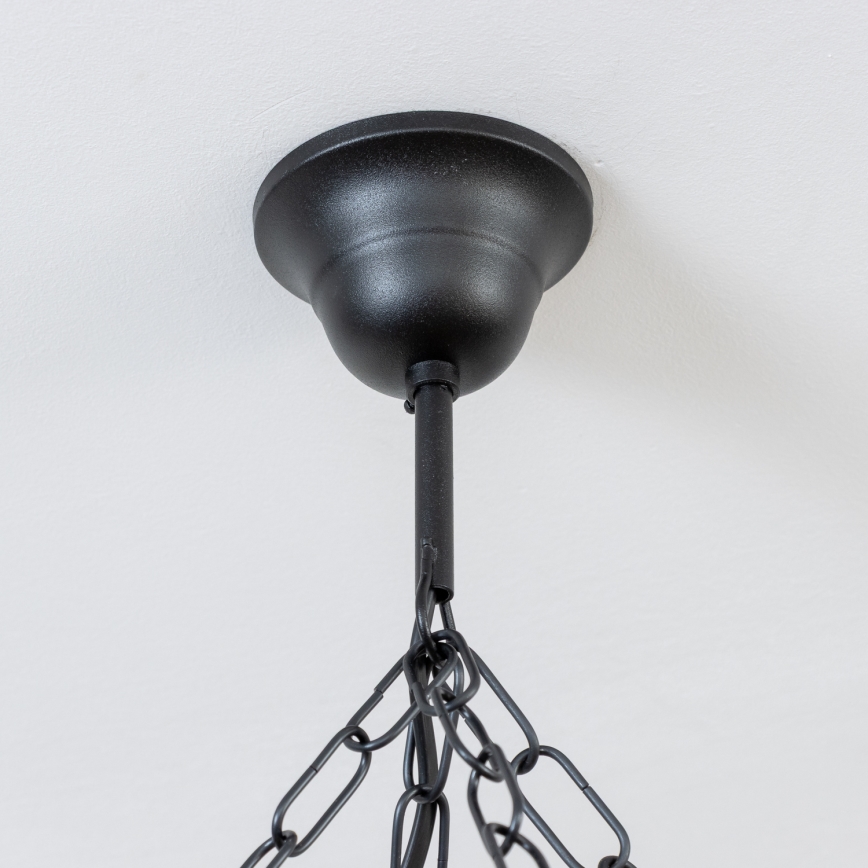 Brilagi - TIMONA láncos csillár, 8xE14/40W/230V, átmérő 70 cm, bükk/dió