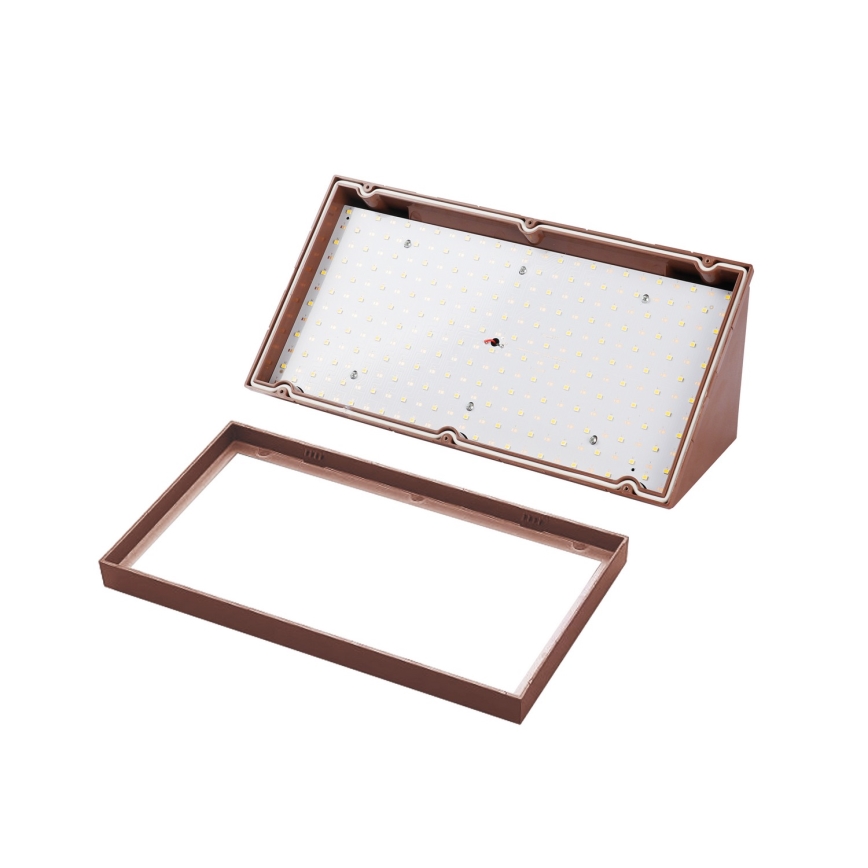 Brilagi - TRIANGLE kültéri LED fali lámpatest 20W/230V barna IP65