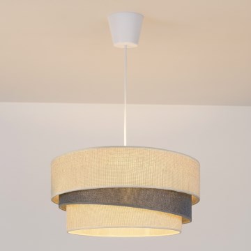 Brilagi - TRIO kábelen függő csillár 1xE27/60W/230V átm. 40 cm krémszínű/szürke