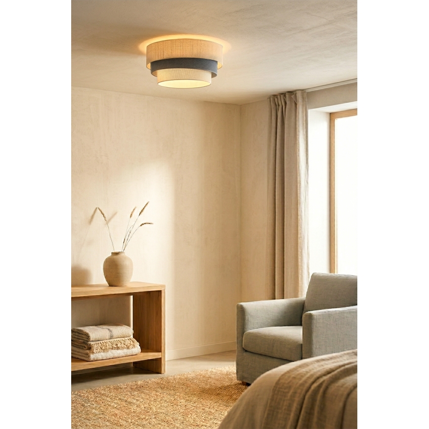 Brilagi - TRIO mennyezeti lámpa 1xE27/60W/230V, átm. 40 cm, krém/szürke