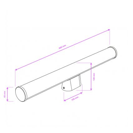 Brilagi - LED fürdőszobai tükörvilágítás TUBE LED/15W/230V 3000/4000/6500K IP44 fényes króm
