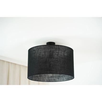 Brilagi - Mennyezeti lámpa TUBES ROLLER 1xE27/15W/230V átm. 50 cm fekete