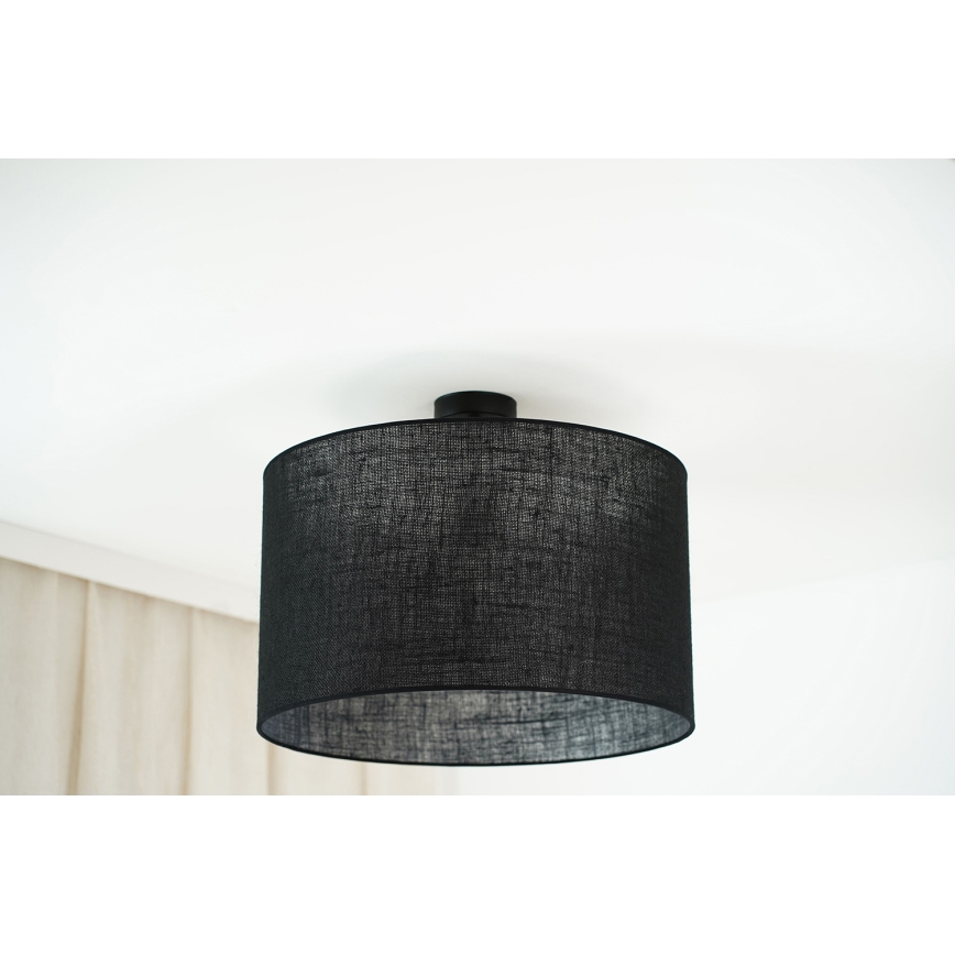 Brilagi - Mennyezeti lámpa TUBES ROLLER 1xE27/15W/230V átm. 50 cm fekete
