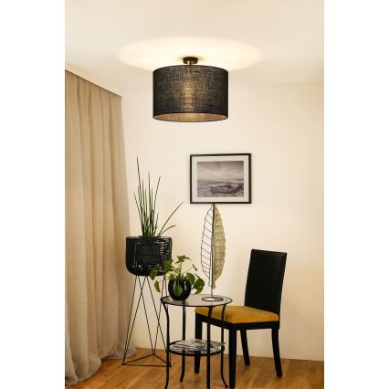 Brilagi - Mennyezeti lámpa TUBES ROLLER 1xE27/15W/230V átm. 50 cm fekete