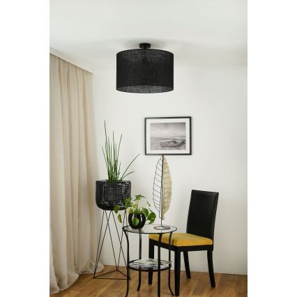 Brilagi - Mennyezeti lámpa TUBES ROLLER 1xE27/15W/230V átm. 50 cm fekete