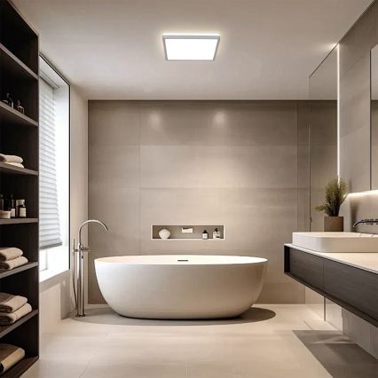 Brilagi - LED fürdőszobai mennyezeti lámpatest ULTRA SLIM LED/18W/230V 30x30 cm ezüstszínű IP54
