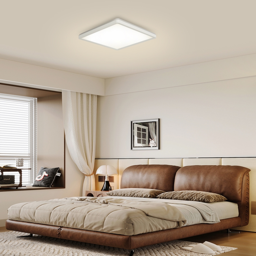 Brilagi - LED Fényerőszabályozható mennyezeti lámpatest ULTRA SLIM LED/18W/230V 2700-6500K 30x30 cm fehér + távirányító