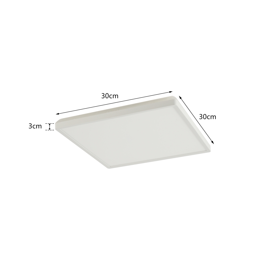 Brilagi - LED Fényerőszabályozható mennyezeti lámpatest ULTRA SLIM LED/18W/230V 2700-6500K 30x30 cm fehér + távirányító