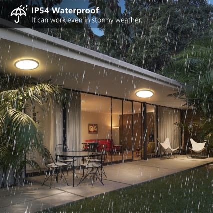 Brilagi - LED fürdőszobai mennyezeti lámpa ULTRA SLIM LED/12W/230V Ø 22,5 cm arany IP54
