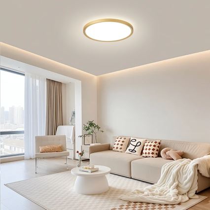 Brilagi - ULTRA SLIM LED fürdőszobai mennyezeti lámpa LED/24W/230V, Ø 42 cm, arany, IP54