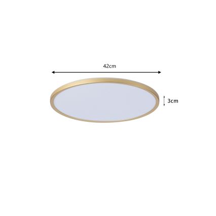 Brilagi - ULTRA SLIM LED fürdőszobai mennyezeti lámpa LED/24W/230V, Ø 42 cm, arany, IP54