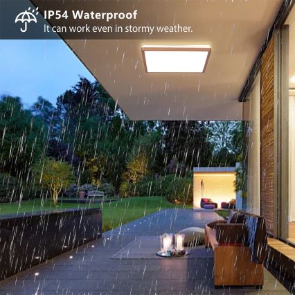 Brilagi - LED fürdőszobai mennyezeti lámpa ULTRA VÉKONY LED/24W/230V 42x42 cm rózsaarany IP54