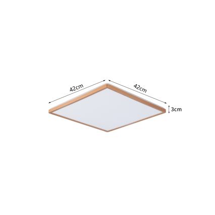 Brilagi - LED fürdőszobai mennyezeti lámpa ULTRA VÉKONY LED/24W/230V 42x42 cm rózsaarany IP54